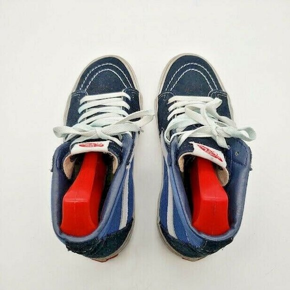 VANS Unisex Old Skool Sk8 Hi Suede Sneakers (Blue, Size Men's 7/ Womens 8.5) - Picture 6 of 8